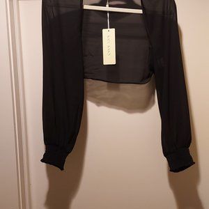 Sheer black Shrug (NWT)